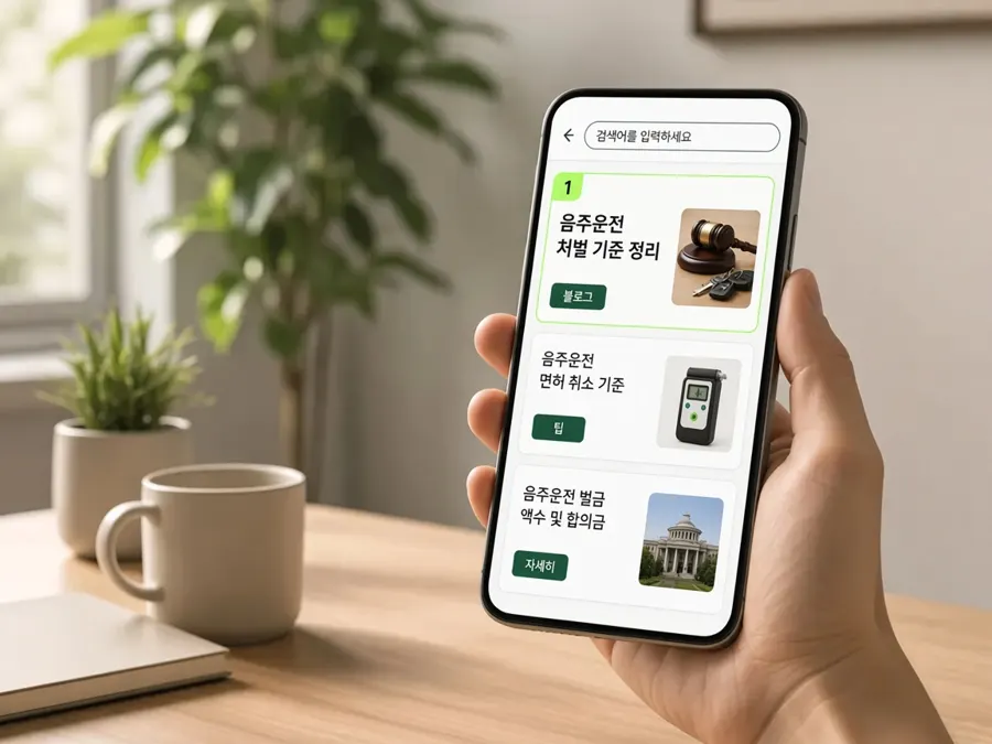 검색 결과 첫 번째에 노출된 법률 블로그 글 예시